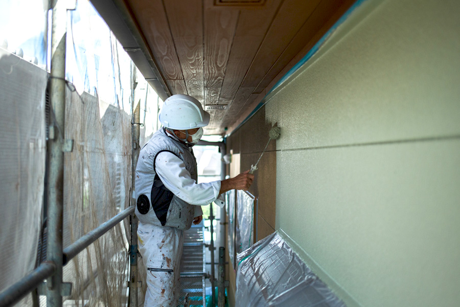 外壁塗装の様子